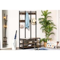 HOMCOM Hall Tree, Bench & Shoe Rack