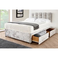 Velvet Divan Bed Set with Headboard
