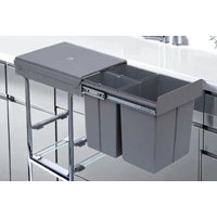 Grey Kitchen Recycle Bin (40L)