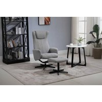 Light Grey Recliner + Ottoman