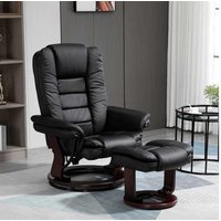 HOMCOM Recliner and Footrest Set