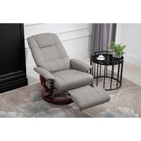HOMCOM Faux Leather Recliner, Grey
