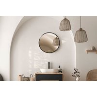 Kleankin Round Bathroom Mirror, Black