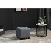 HOMCOM Tufted Ottoman - Grey