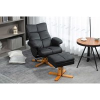 HOMCOM Swivel Recliner with Footstool