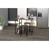 HOMCOM Bar Dining Table Set, Natural