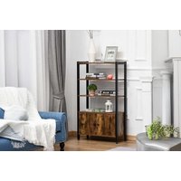 Square Industrial Coffee Table, 3-Tier