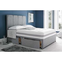 Royal Suede Divan Bed with Mattress