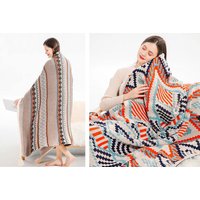 Soft Boho Knitted Throw Blanket