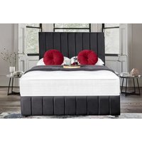 Dark Grey Divan Bed with Mattress