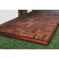 Acacia wood decking tiles, 1 Pack | Wowcher