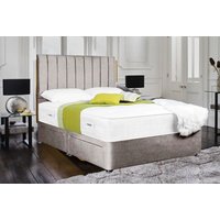 Modern Light Grey Velvet Divan Bed