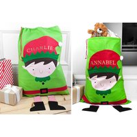 Personalised Christmas Elf Santa Sack