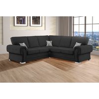 Verona Fullback Corner Sofa - Black