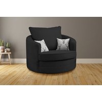 Verona Fullback Sofa Swivel Chair - Black