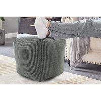Square Jumbo Cord Footstool