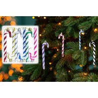 6 Candy Cane Tree Decorations