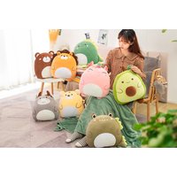 2in1 Cartoon Plushie Pillow Blanket
