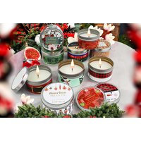 3 Pc Christmas Tin Candles Gift Set