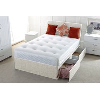 Plain Chenille Divan Bed Set with Mattress
