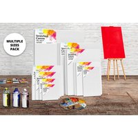 Multipack of 9 Stretched Canvas Boards
