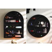 Wooden Wall Crystal Storage Shelf