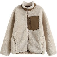 Unisex Black Unisex Windproof Teddy Fleece Parka Jacket - Thermal Lined, 100% Polyester, Zip Closure, Multiple Colours | Wowcher