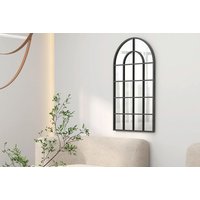 Black Arched Wall Mirror for Home Decor