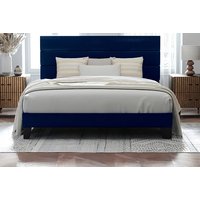 Horizontal Line Upholstered Bed Frame