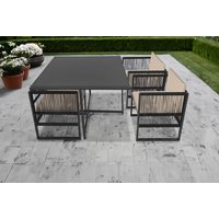 4 Seater String Cube Dining Set