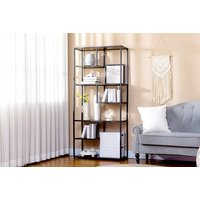 7-Tier Industrial Bookcase Shelf