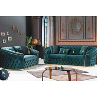 Ambassador 3+2 Plush Velvet Sofa Set