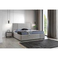 Plush Velvet Upholstered Grey Bed Frame