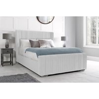 Platinum White Hampton Wingback Bed