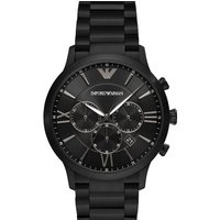 Emporio Armani AR11349 Men's Quartz Chronograph Watch - Black Stainless Steel, 43mm, Water-Resistant | Wowcher