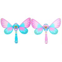 Kids' Butterfly Magic Bubble Wand Toy - Ages 3+, Outdoor Play, Musical, 2 Colours | Wowcher