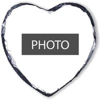 Personalised Photo Slate Wall Art - Heart or Square, Polished Metamorphic Rock, 14cm x 14cm | Wowcher