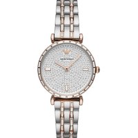 Emporio Armani AR11293 Ladies Quartz Watch - Two-Tone Stainless Steel, Water-Resistant, 32mm Luxury Dress Style | Wowcher