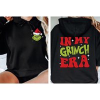 Unisex Grinch Era Christmas Hoodie, XS, Black | Wowcher