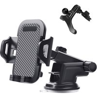 3-in-1 Rotating Universal Car Phone Holder - 360° Air Vent Mount for iPhone, Samsung, Android - Secure Twist-Lock - Case-Friendly | Wowcher