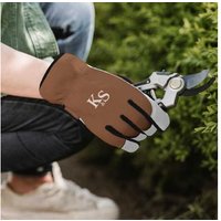 Kent & Stowe SureFit Premium Leather Gardening Gloves - Small, Ergonomic, Puncture-Resistant | Wowcher