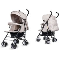 Bambico Easy-Fold Baby Stroller Pushchair - Compact Travel Pram for Newborns & Toddlers (Grey, Black, Beige) | Wowcher