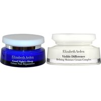 Elizabeth Arden Visible Difference Retinol & Hydration Cream Duo - Day & Night Moisturiser Set for All Skin Types | Wowcher