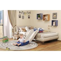 Indoor Kids Slide for Sofa, Bed or Couch - Toddler Play Slide (Ages 18-48 Months, Blue/White, Safe & Sturdy) | Wowcher