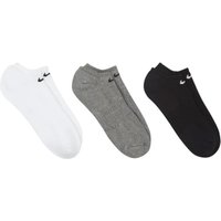 Women's Black 3-Pack Nike Cotton Ankle Trainer Socks - Breathable Low Cut, Multi-Colour, Machine Washable | Wowcher