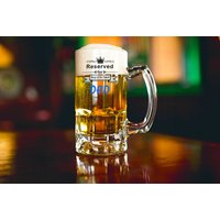 'Reserved for Dad' Beer & Snacks Hamper with a Personalised Pint Tankard Glass ! | Wowcher