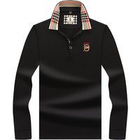 Men's Embroidered Polo Shirt with Vintage Plaid Details & Premium Fabric | Wowcher
