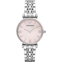 PRICE DROP! Emporio Armani Women's Gianni T-Bar Watch AR1779 - Water-Resistant, Quartz Movement, & Pink Dial | Wowcher