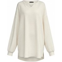 Size 8: Effortless White Lantern Sleeve Notched Collar Cropped Knit Top for Women | Wowcher