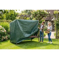 Heavy-Duty PE Swing Chair Cover - Weather-Resistant, UV Protected, 3-Seater (215x155x150cm), Dark Green | Wowcher
